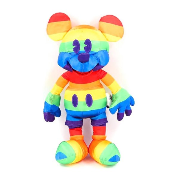 Disney Store Exclusive Rainbow Mickey Mouse Plush - Picture 1 of 6
